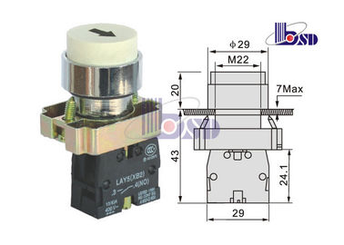 LAY5（XB2）-BL3341 white color spring return flat button push button swithes，Convex button Spring return， Marked