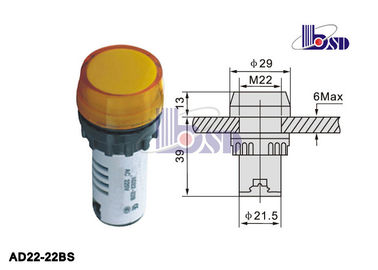 Yellow Pilot Led Indicator Lamp Indicator Light 660V CCC CE Certification