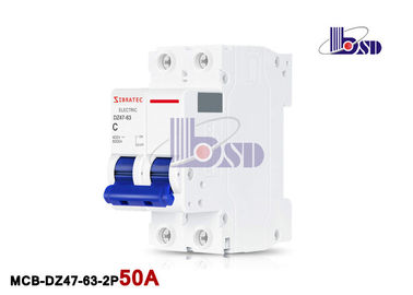 50 Amp Dual Mini Circuit Breaker Fire Resistant Plastics Shell GB10963.1 Standards